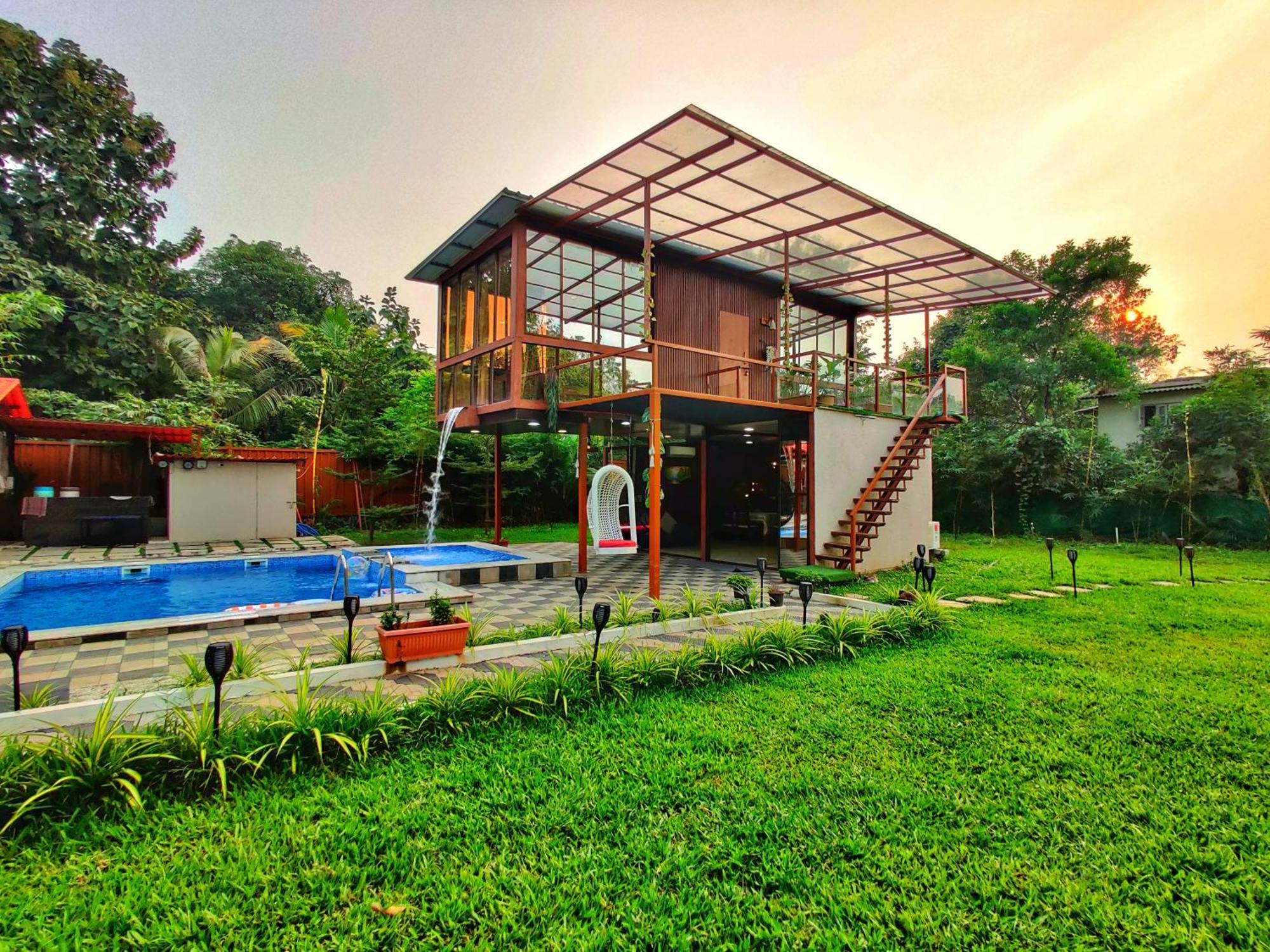 Crystal Springs Villa - A Picture-Perfect Retreat W Pool, Hammock, Gazebo Karjat Exterior foto