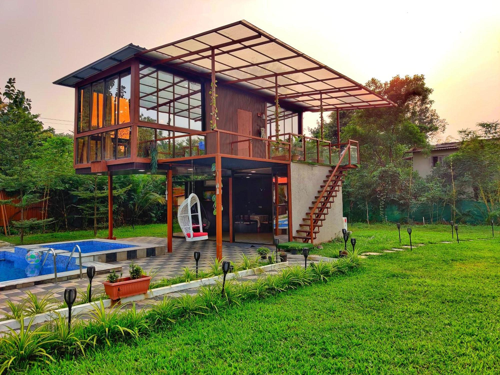 Crystal Springs Villa - A Picture-Perfect Retreat W Pool, Hammock, Gazebo Karjat Exterior foto