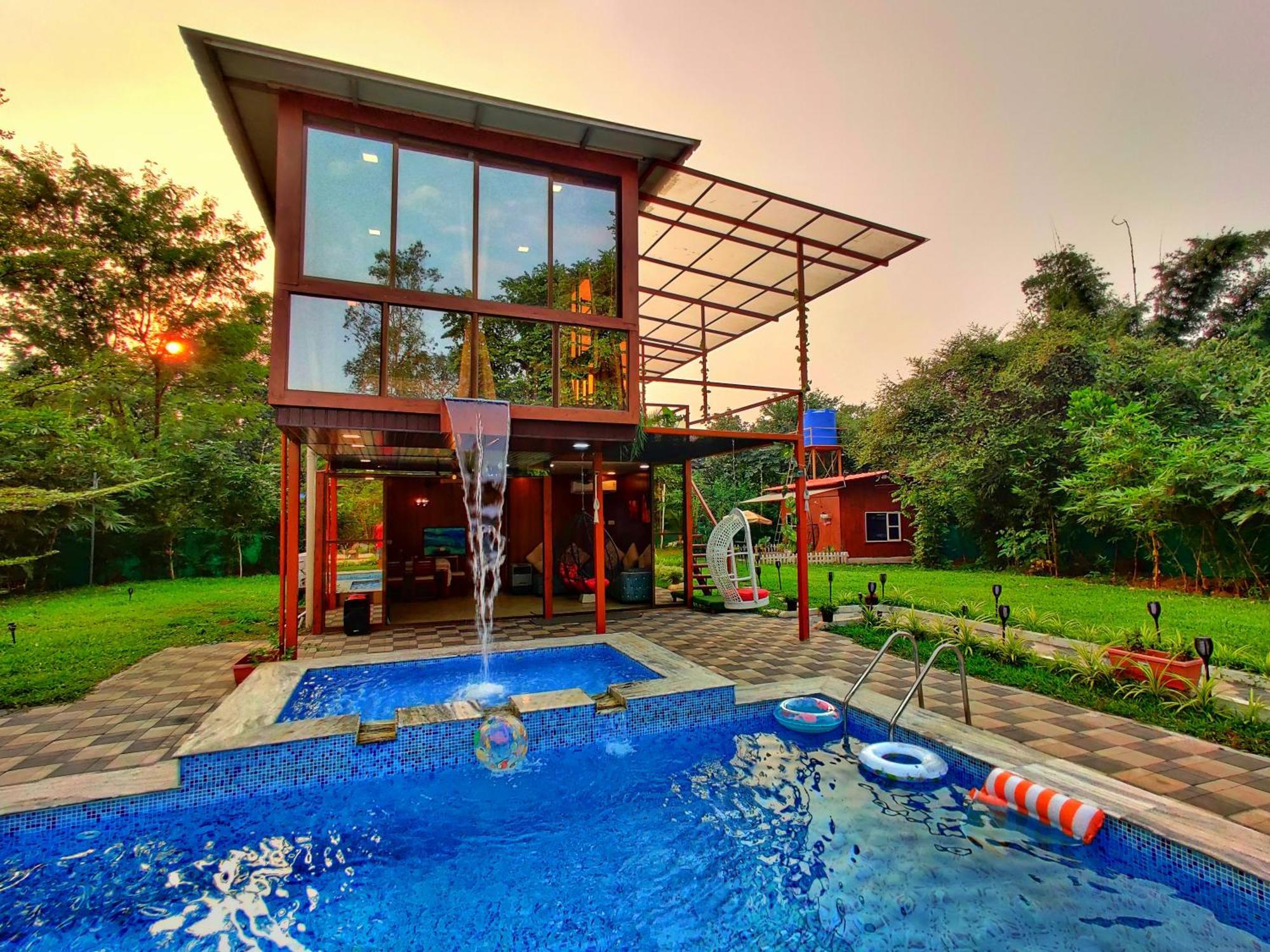 Crystal Springs Villa - A Picture-Perfect Retreat W Pool, Hammock, Gazebo Karjat Exterior foto